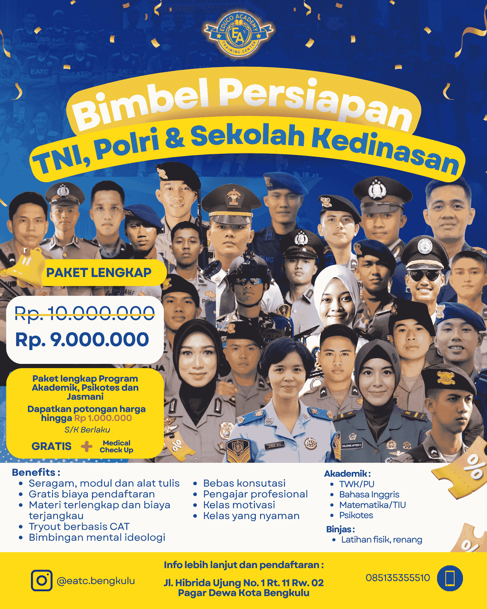 bimbel kedinasan tni, polri bimbel kedinasan tni, polri